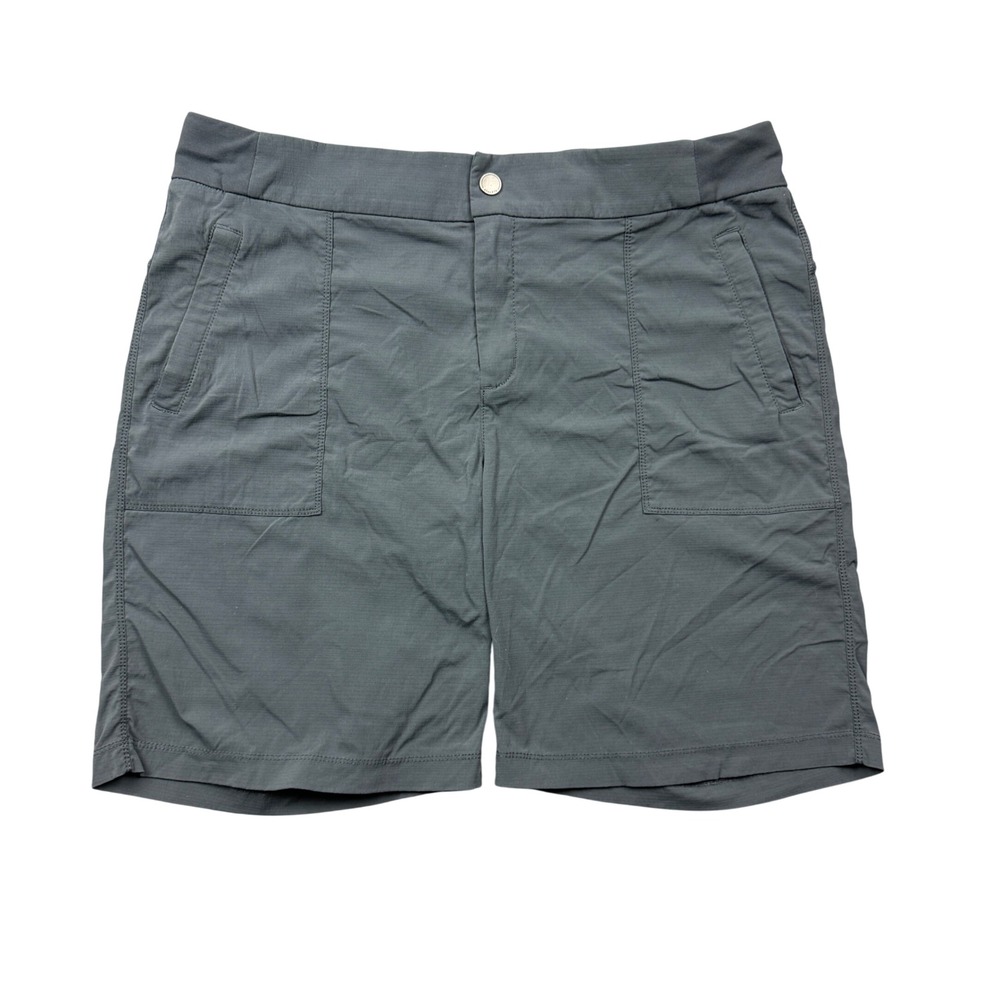 Athleta Trekkie Bermuda Shorts Womens 16 Gray Hiking Outdoor Ripstop Stretch 9"